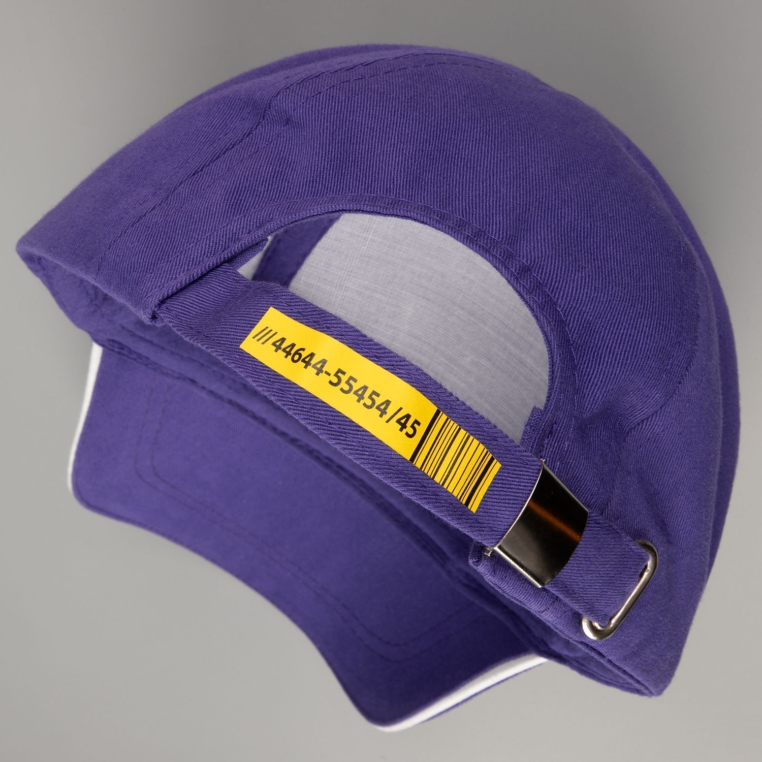Бейсболка Canopy, фиолетовая с белым кантом с логотипом