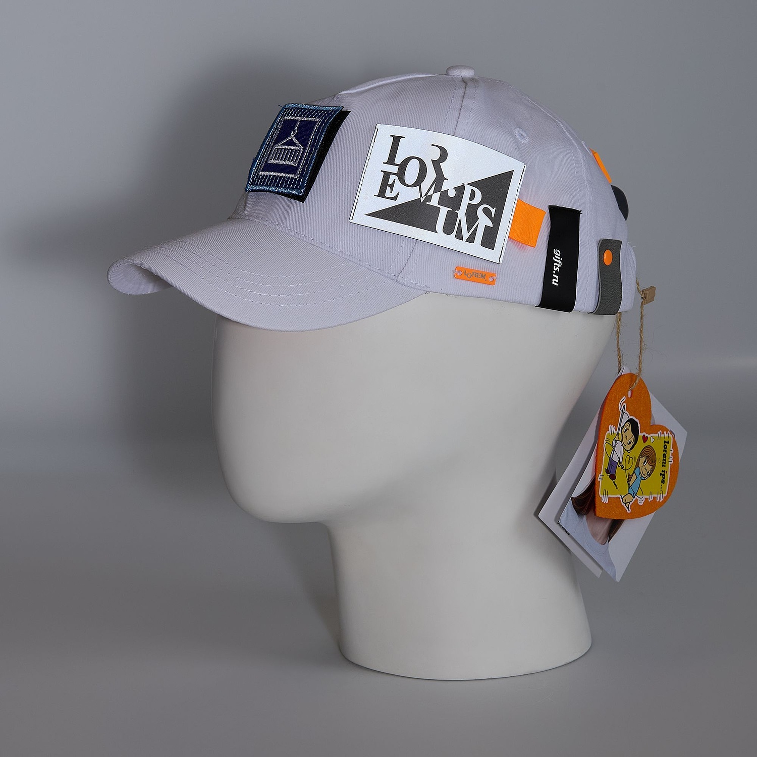 Бейсболка Promo, синяя с логотипом