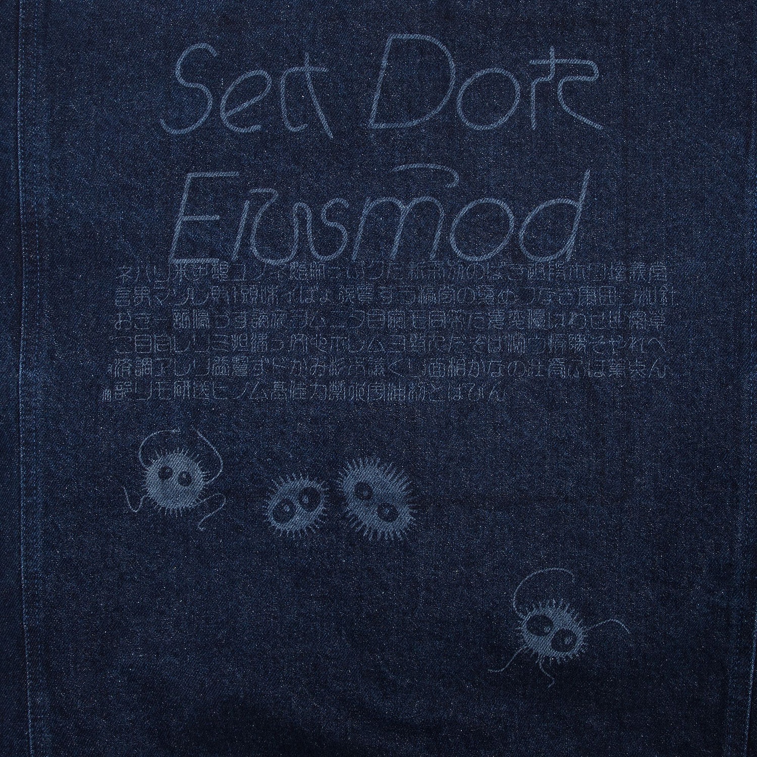 Куртка джинсовая O1, черная с логотипом