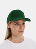 Бейсболка Long Beach, темно-зеленая с логотипом
