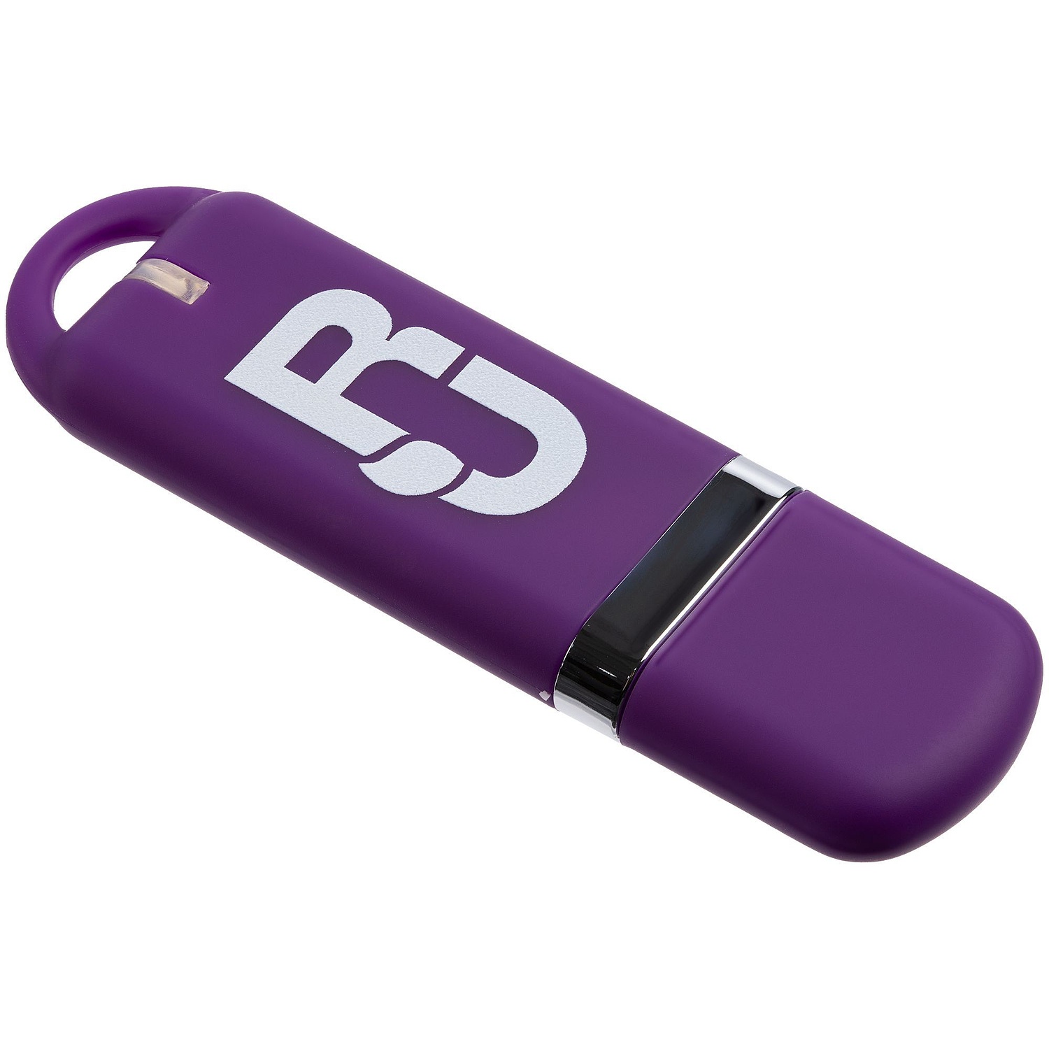 Флешка Memo, 8 Гб, фиолетовая с логотипом