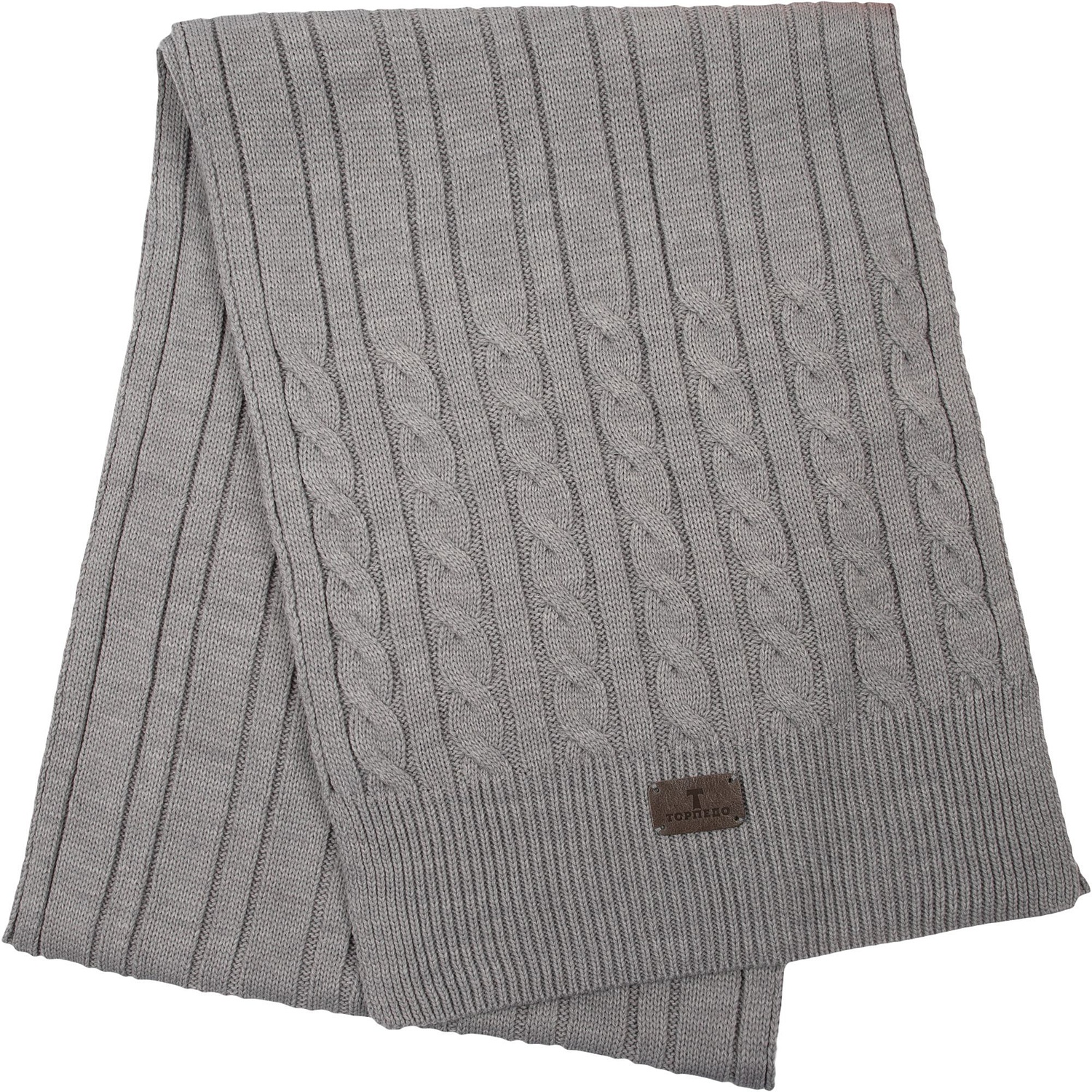 Шарф Heat Trick, светло-серый меланж с логотипом