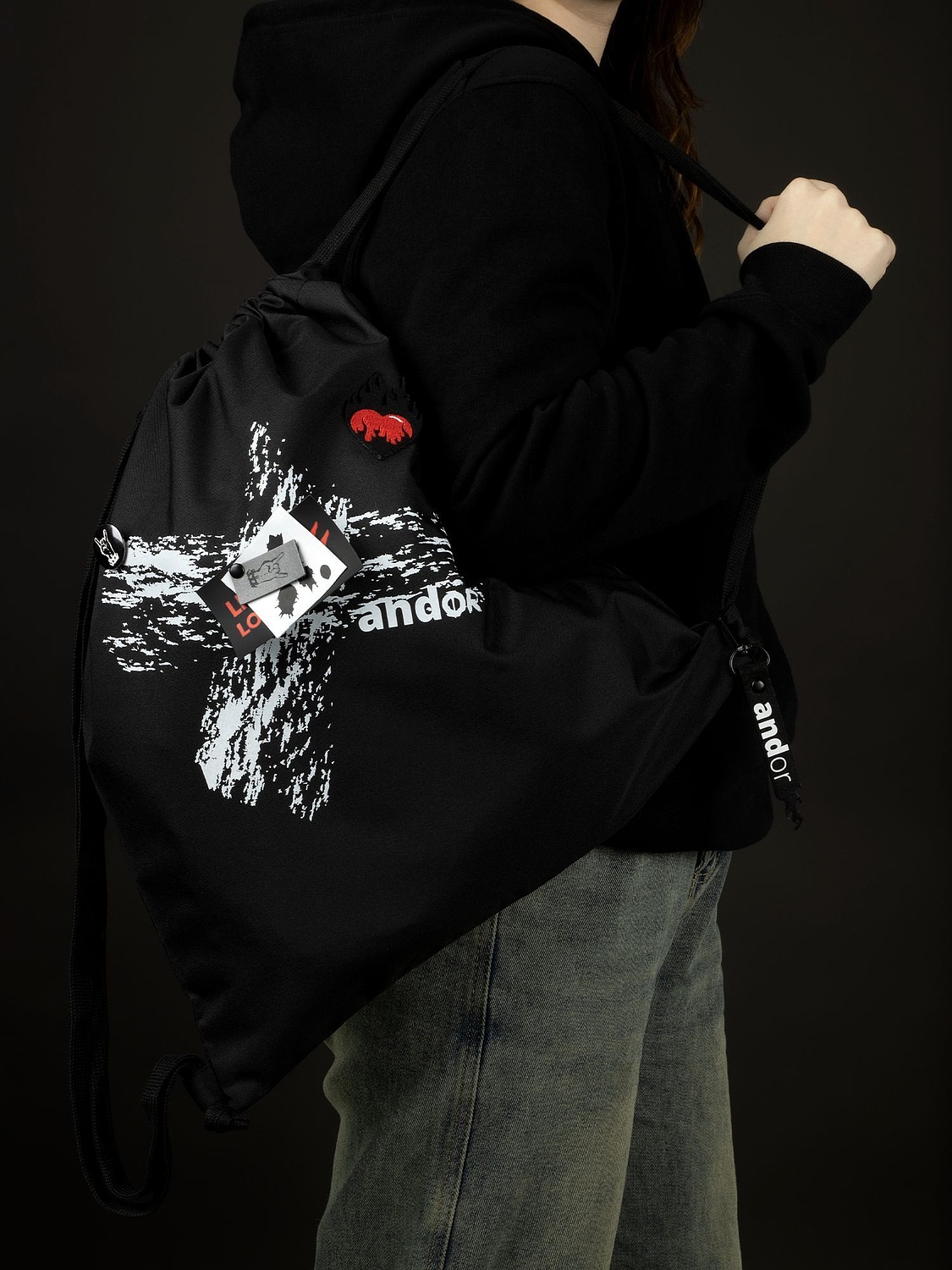 Основа для шопера-рюкзака B3, черная с логотипом