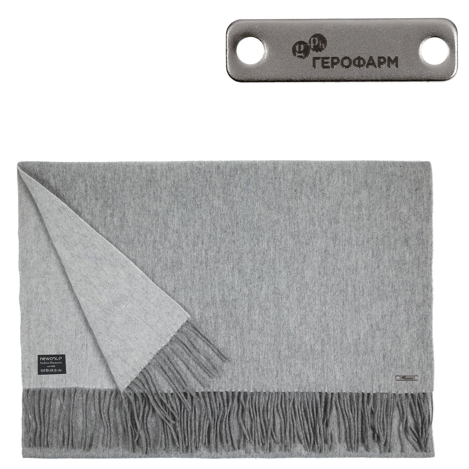 Шильдик металлический Alfa Liten, серебристый с логотипом