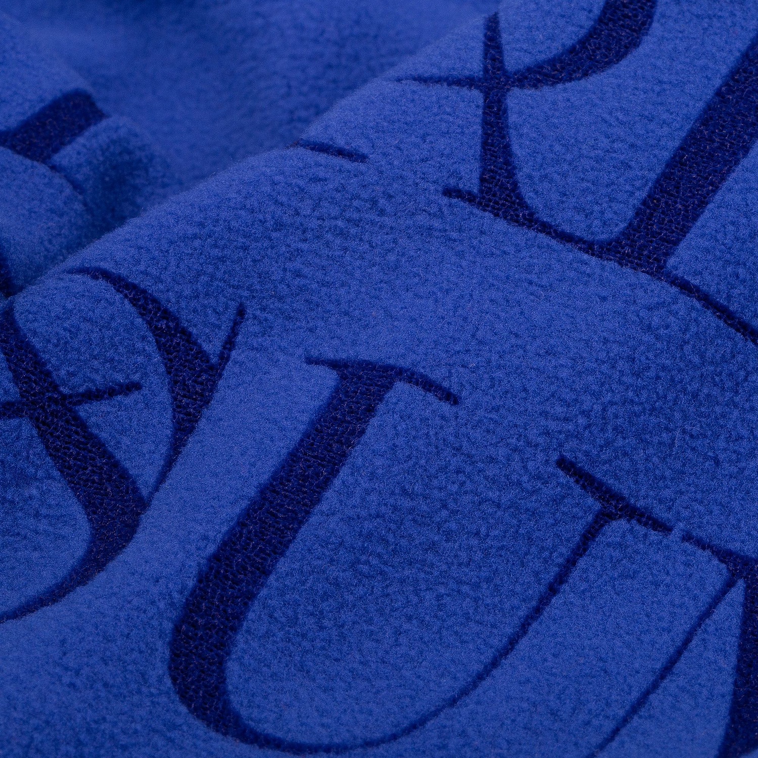 Куртка флисовая унисекс Fliska, ярко-синяя с логотипом