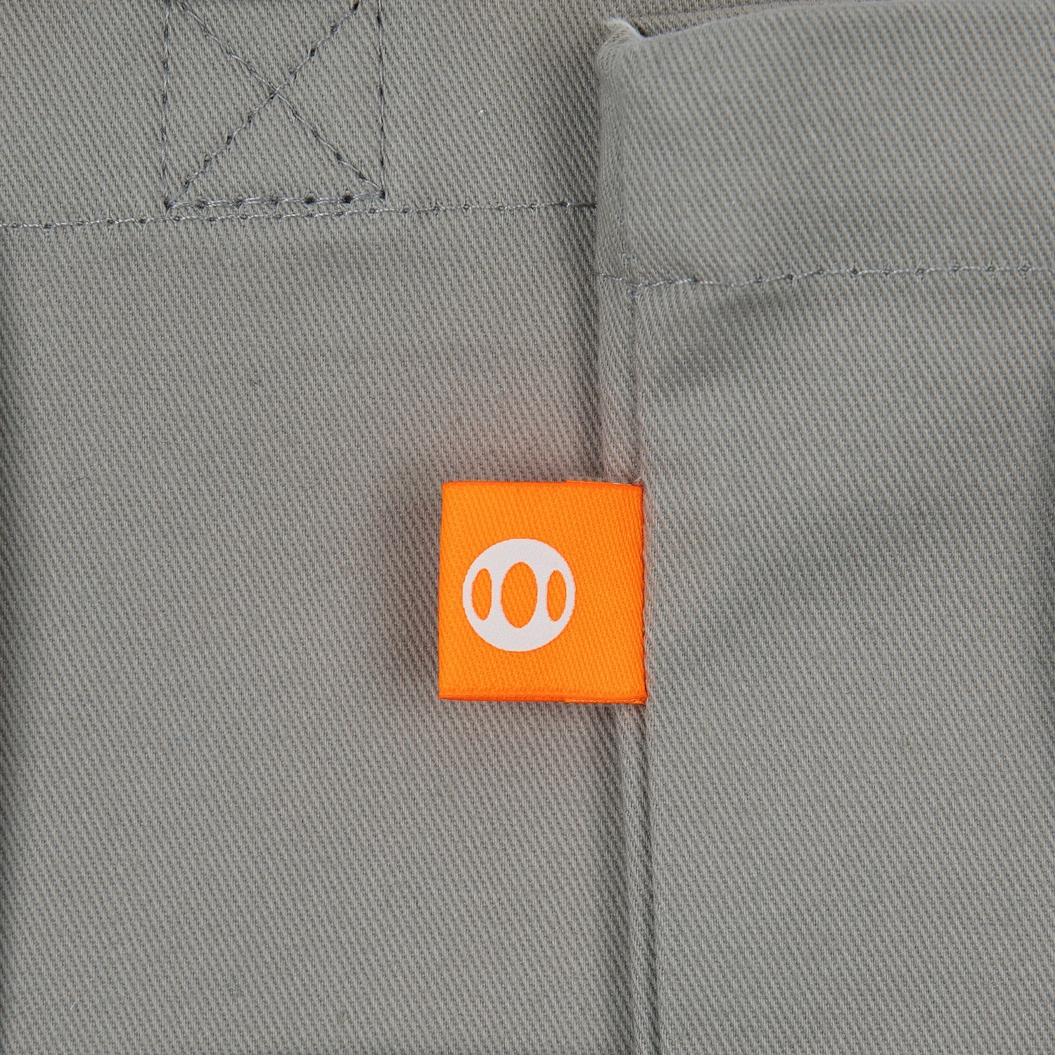 Лейбл тканевый Epsilon, XXS, оранжевый неон с логотипом