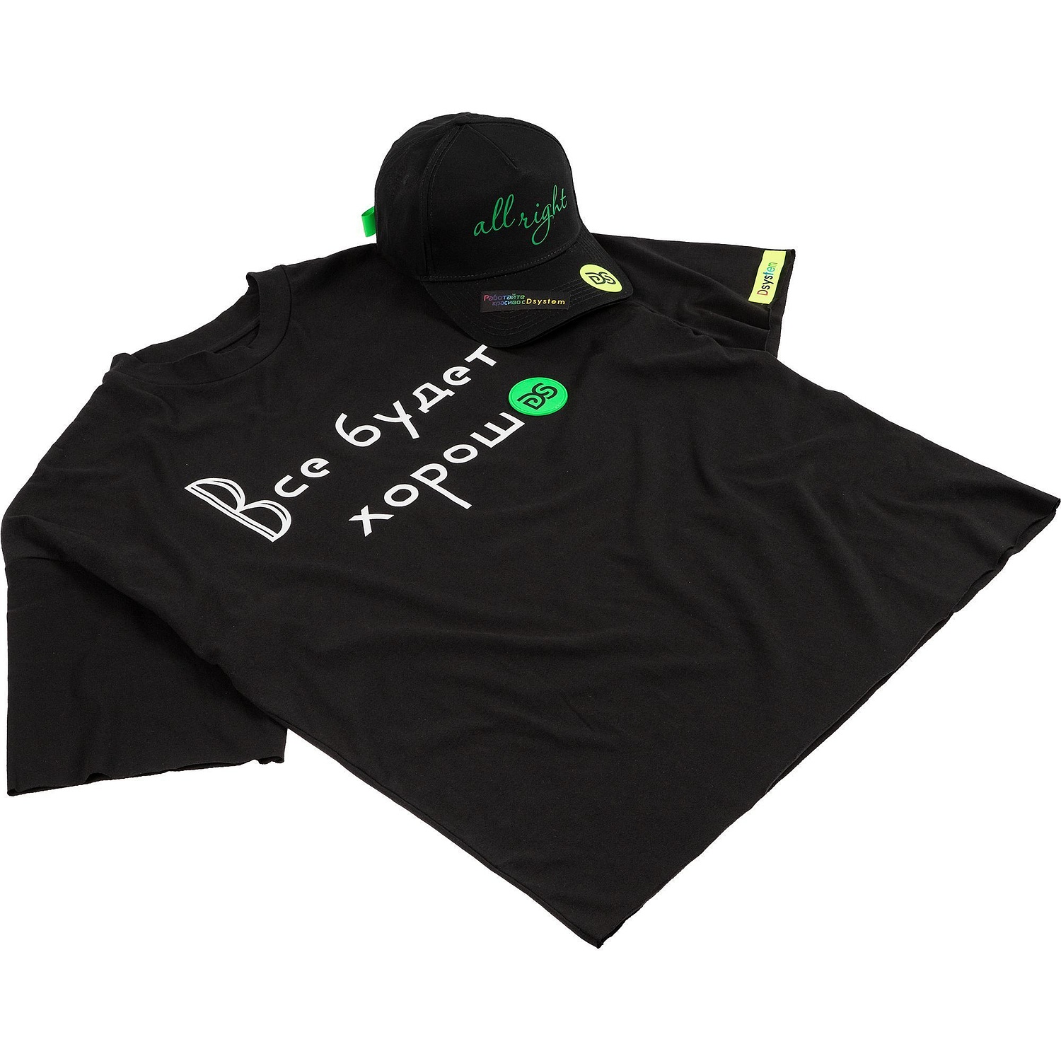 Футболка унисекс оверсайз T1, черная с логотипом