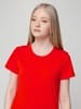 Футболка женская T-bolka Lady, красная с логотипом