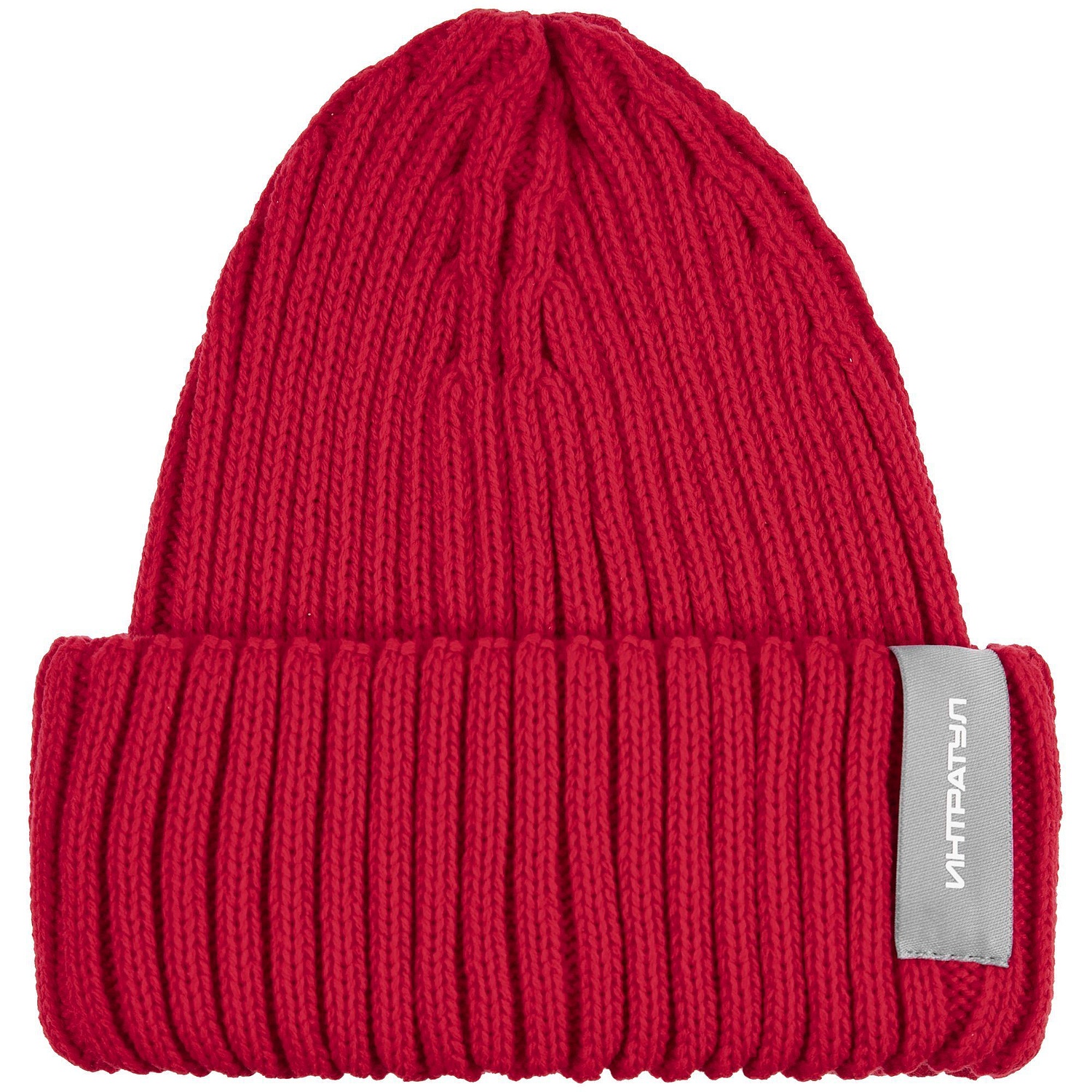 Шапка Hipsta, красная (алая) с логотипом