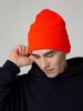 Шапка Real Rib, красно-оранжевая с логотипом