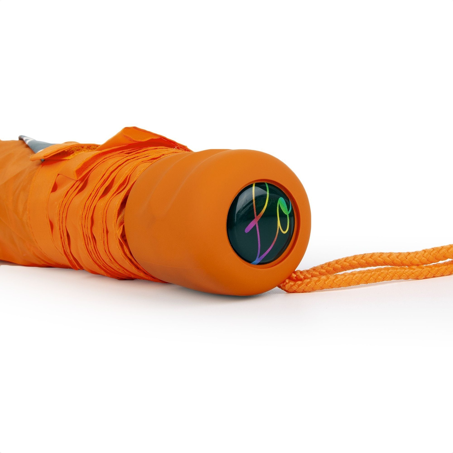 Зонт складной Basic, оранжевый с логотипом