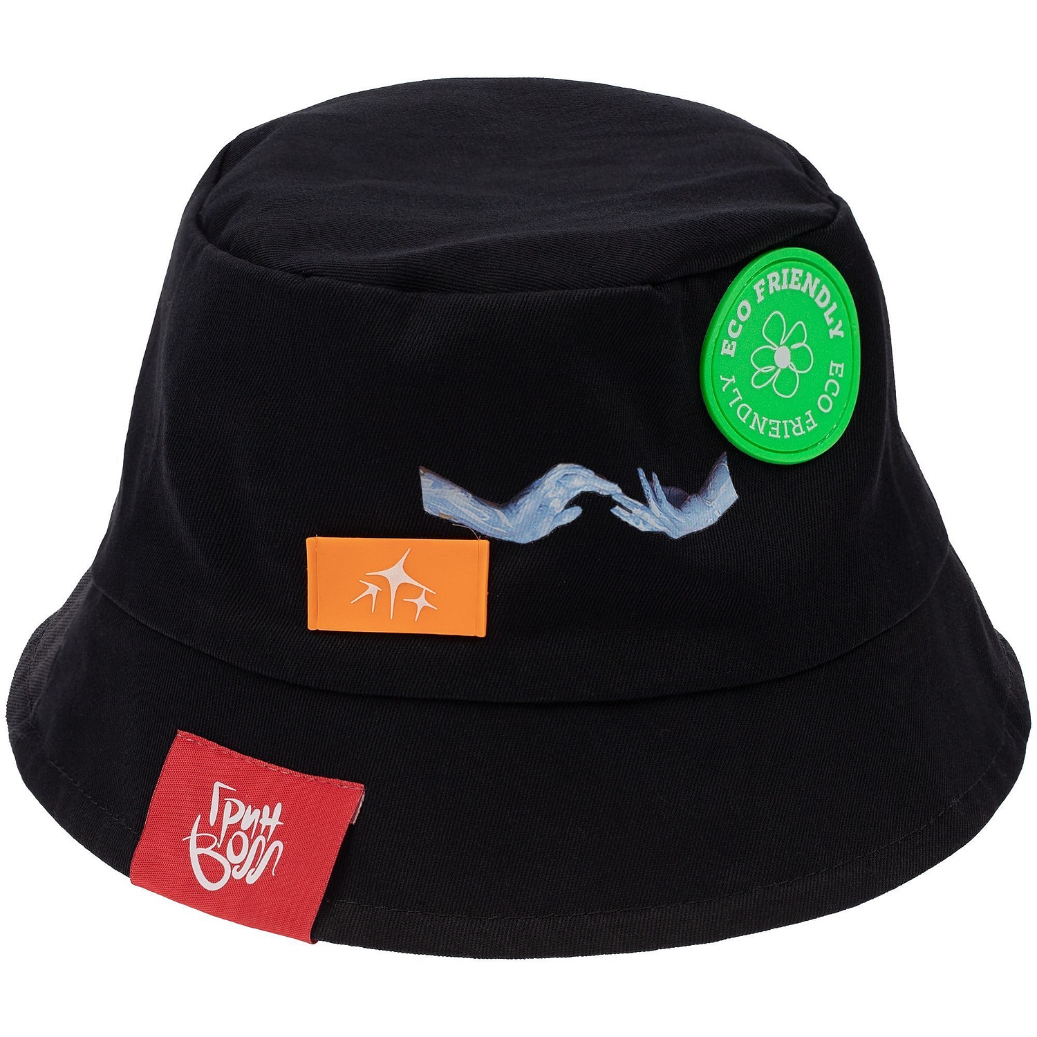 Панама Vento, черная с логотипом