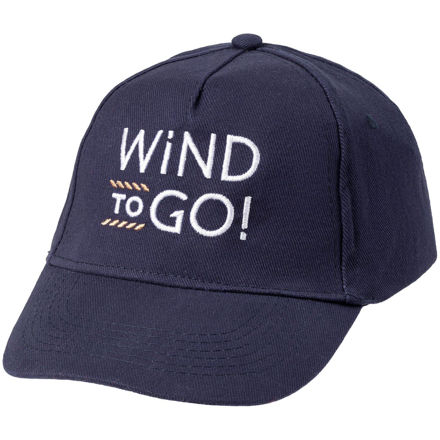 Бейсболка Long Beach, темно-синяя с логотипом