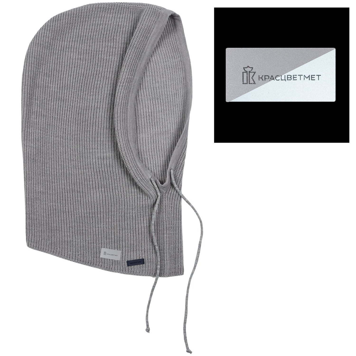 Капор-капюшон Zaliv, серый с логотипом