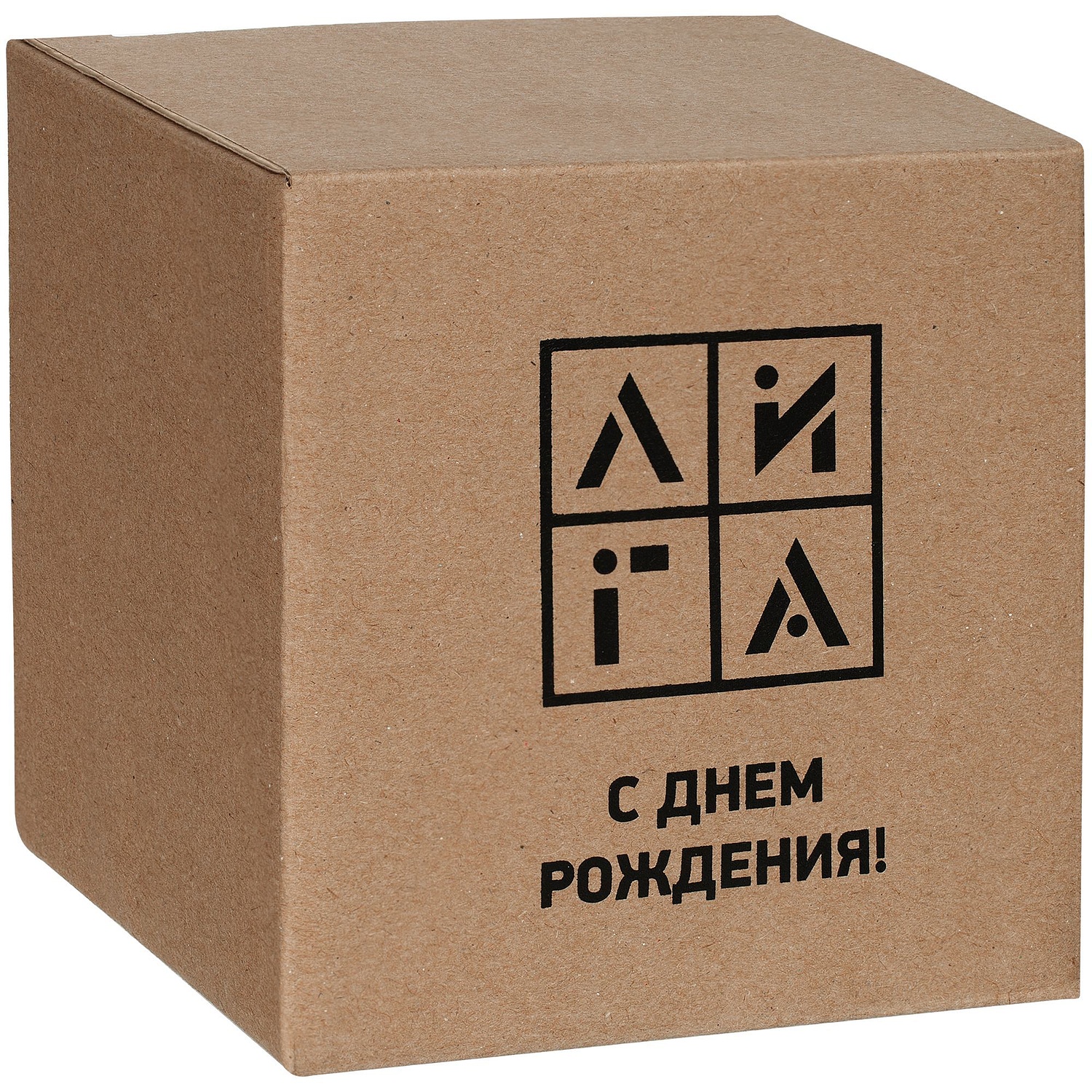 Коробка для кружки Large, крафт с логотипом