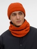 Шапка ComFleece, темно-оранжевая (кирпичная) с логотипом