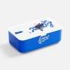Ланчбокс Lunch Hour, белый с синим с логотипом