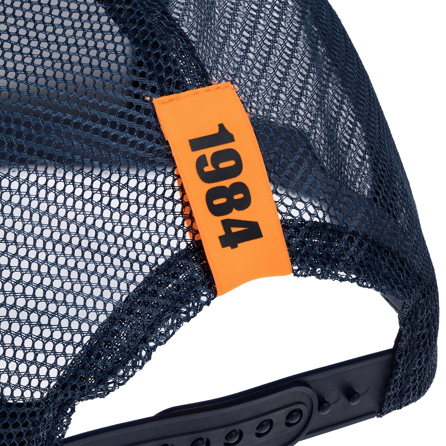 Лейбл тканевый Epsilon, S, оранжевый неон с логотипом