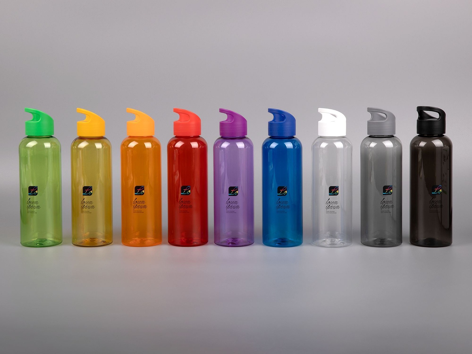 Бутылка для воды Plaske, фиолетовая с логотипом