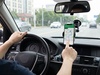 Держатель для смартфона Cleaver с беспроводной зарядкой с логотипом