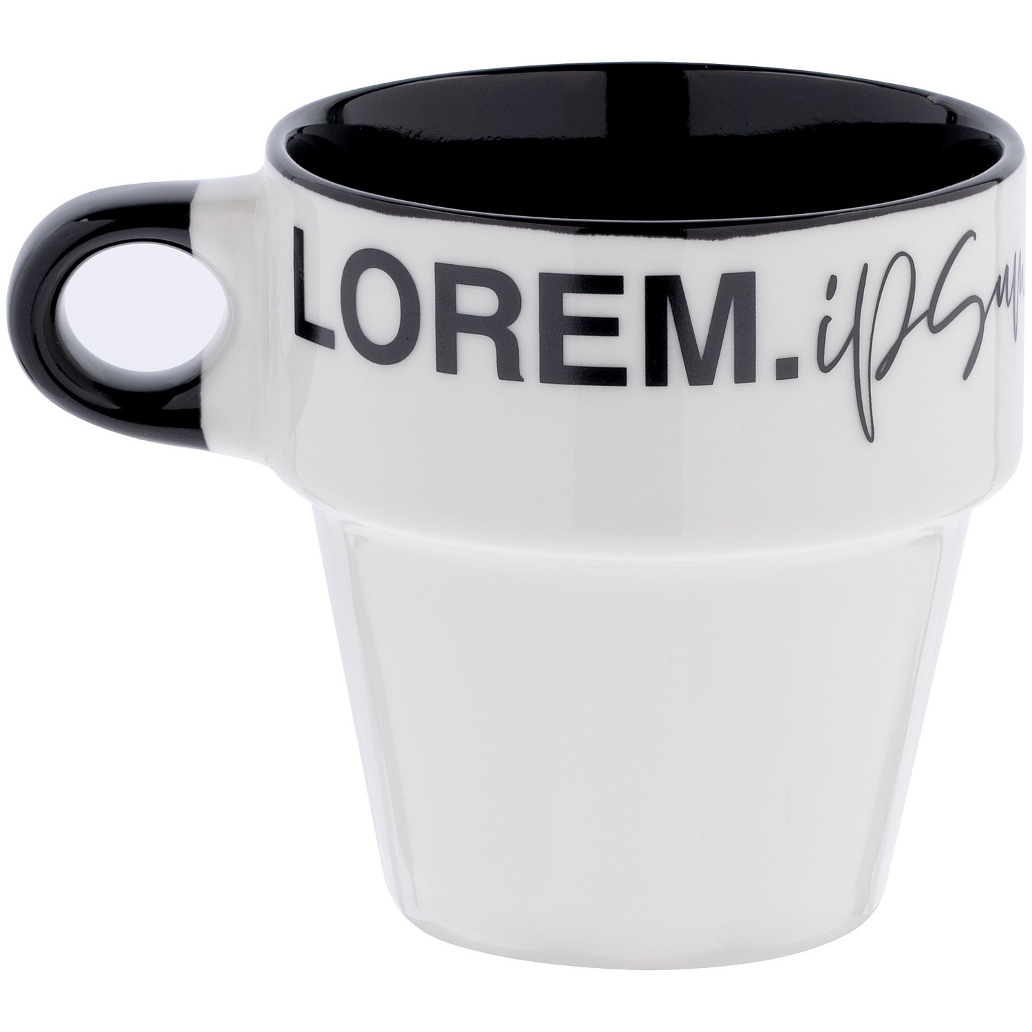 Кружка Inset, черная с логотипом