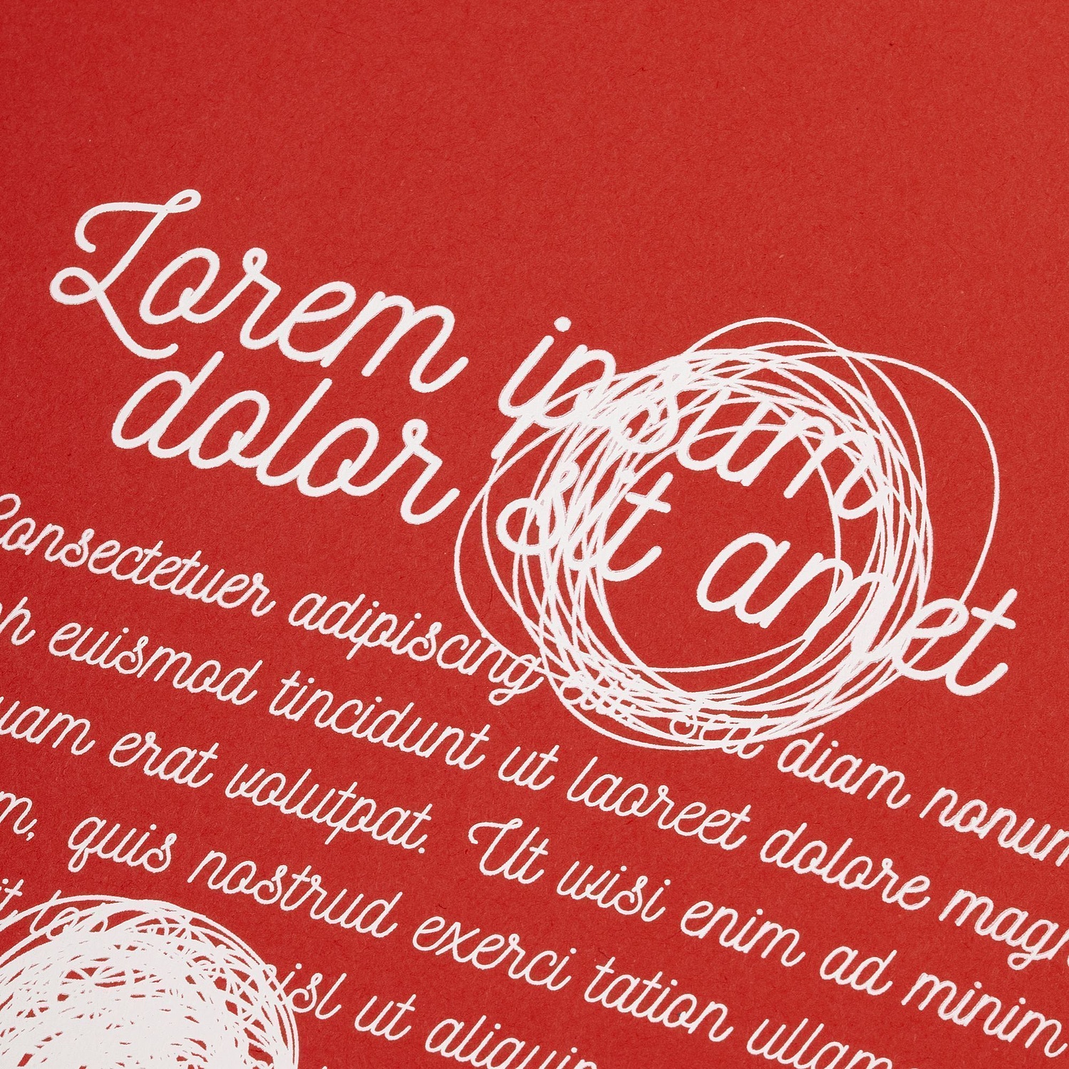 Ежедневник Flat, недатированный, красный с логотипом