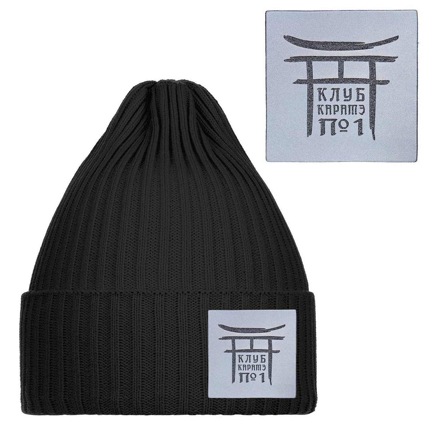 Лейбл светоотражающий Tao, L, серый с логотипом