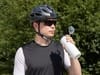Бутылка для велосипеда Bikescape, белая с синим с логотипом