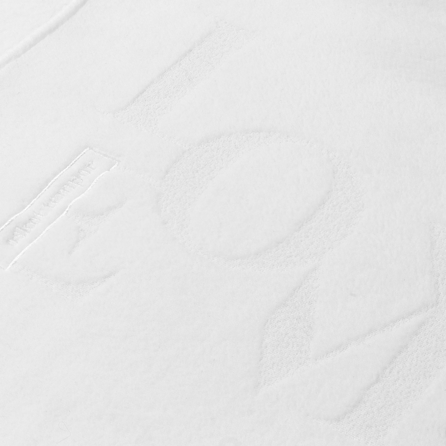 Худи флисовое унисекс Manakin, белое с логотипом