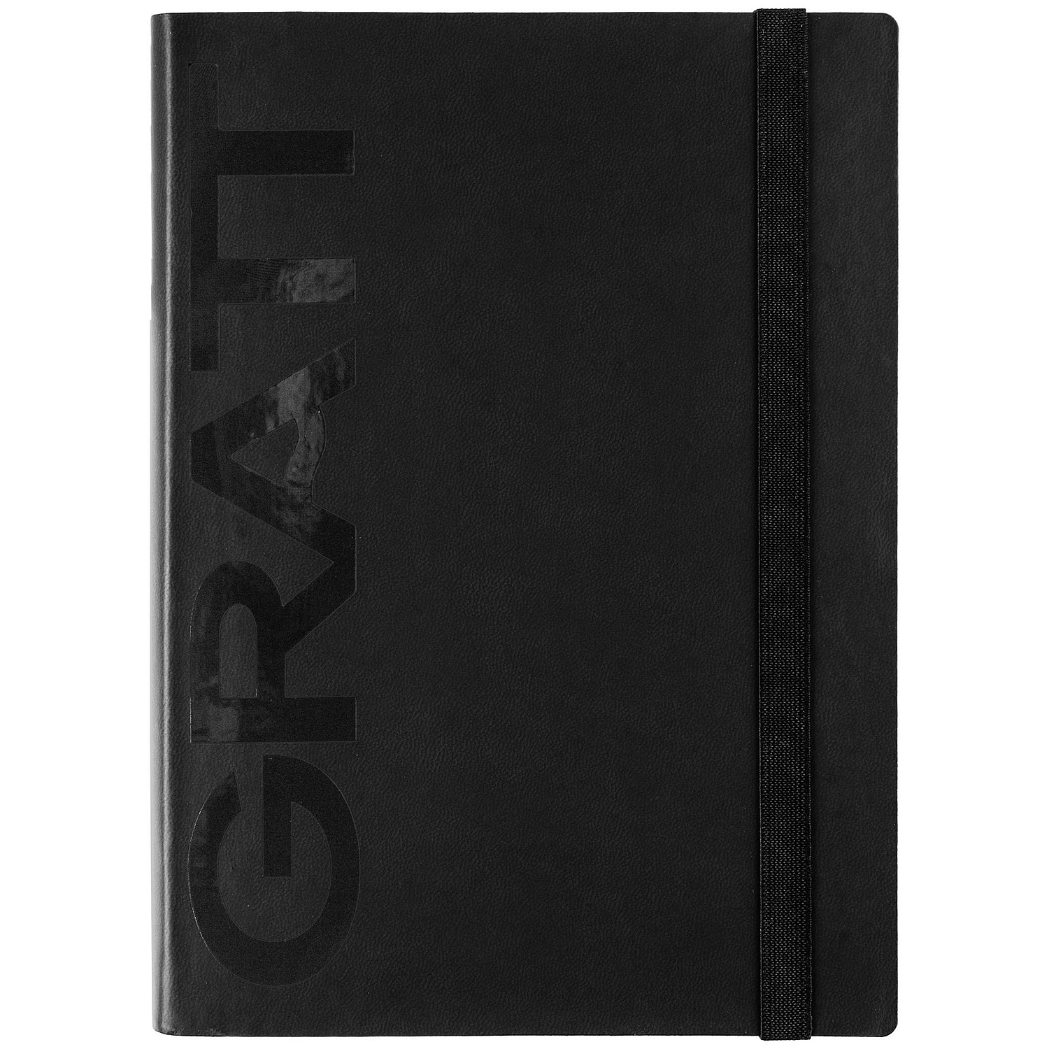 Ежедневник Vivian Metal, недатированный, черный с логотипом