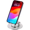 Подставка для смартфона Smartic, серебристая с логотипом