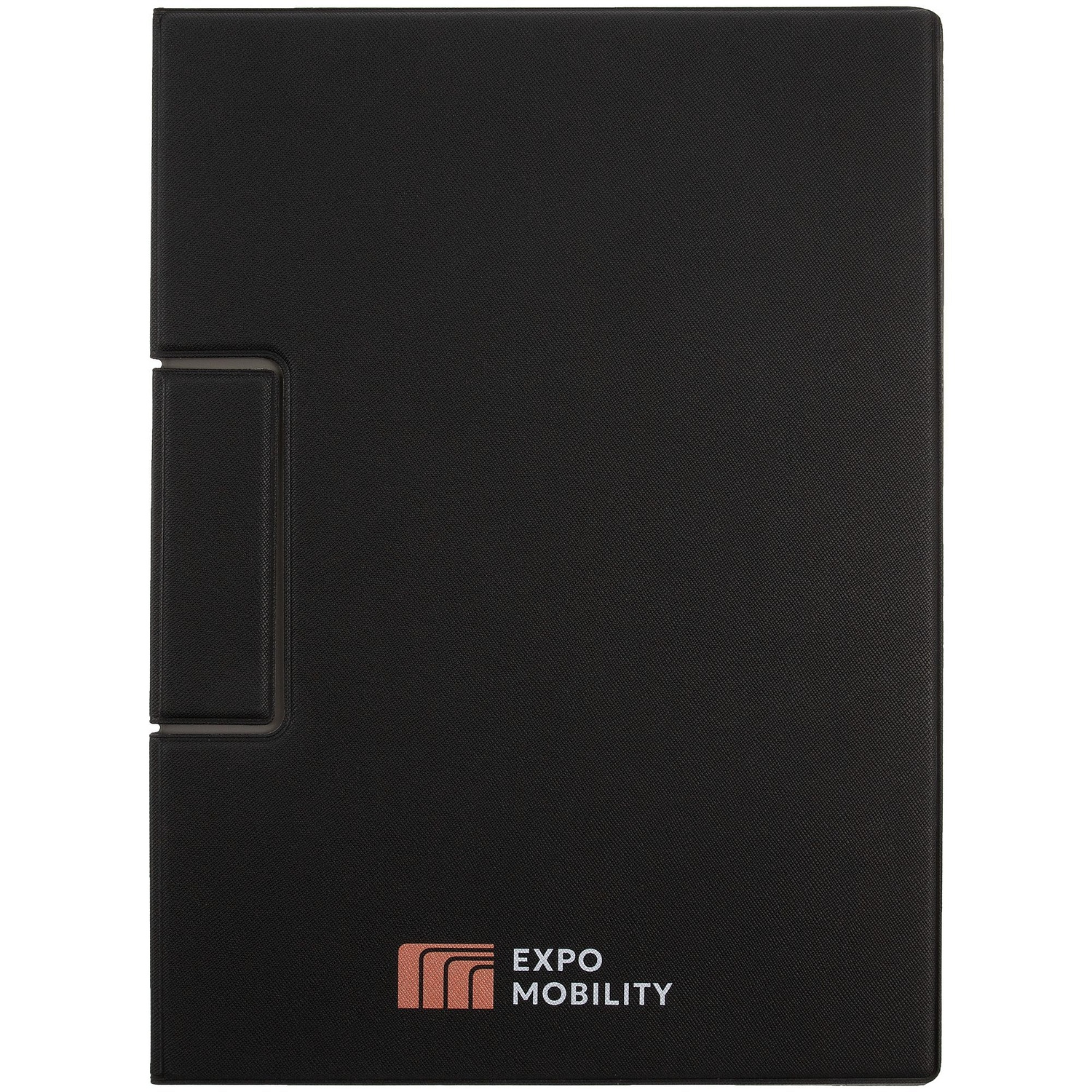 Папка-планшет Devon, черная с логотипом