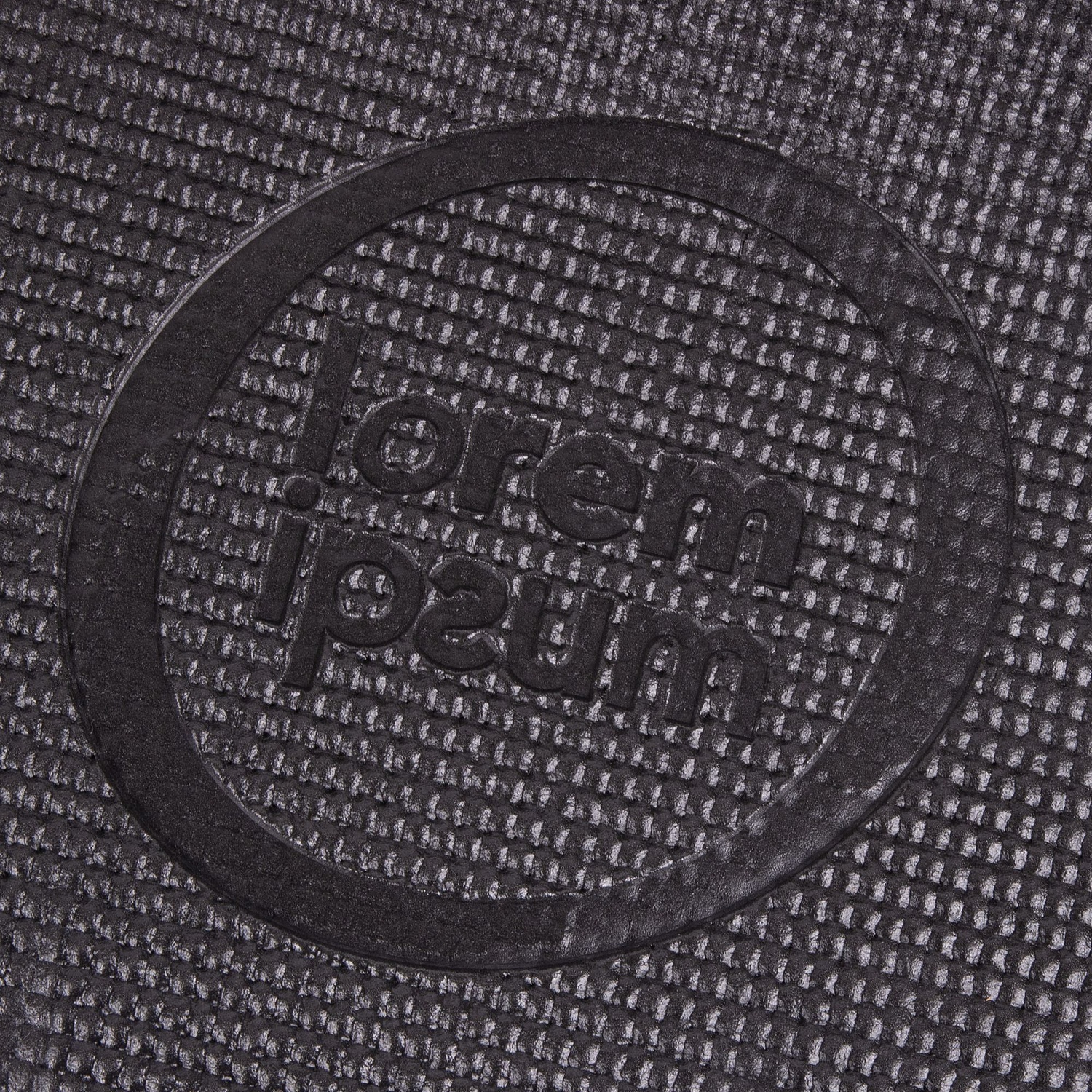 Коврик для фитнеса Flatland, черный с логотипом