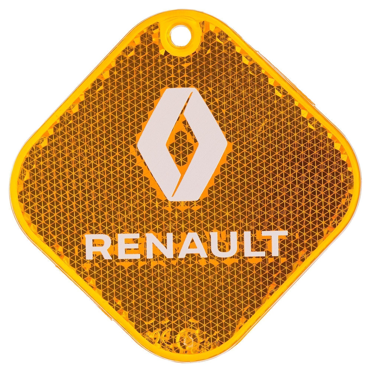 Светоотражатель «Квадрат», оранжевый с логотипом