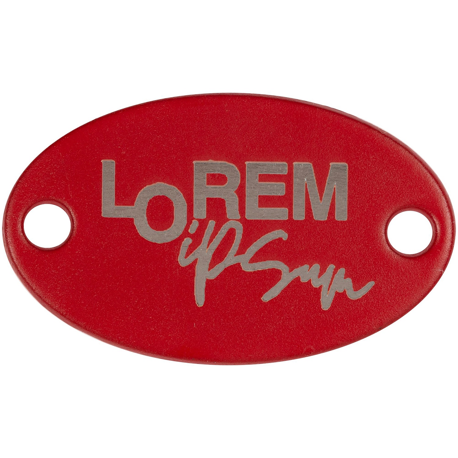 Шильдик металлический Alfa Oval, красный с логотипом