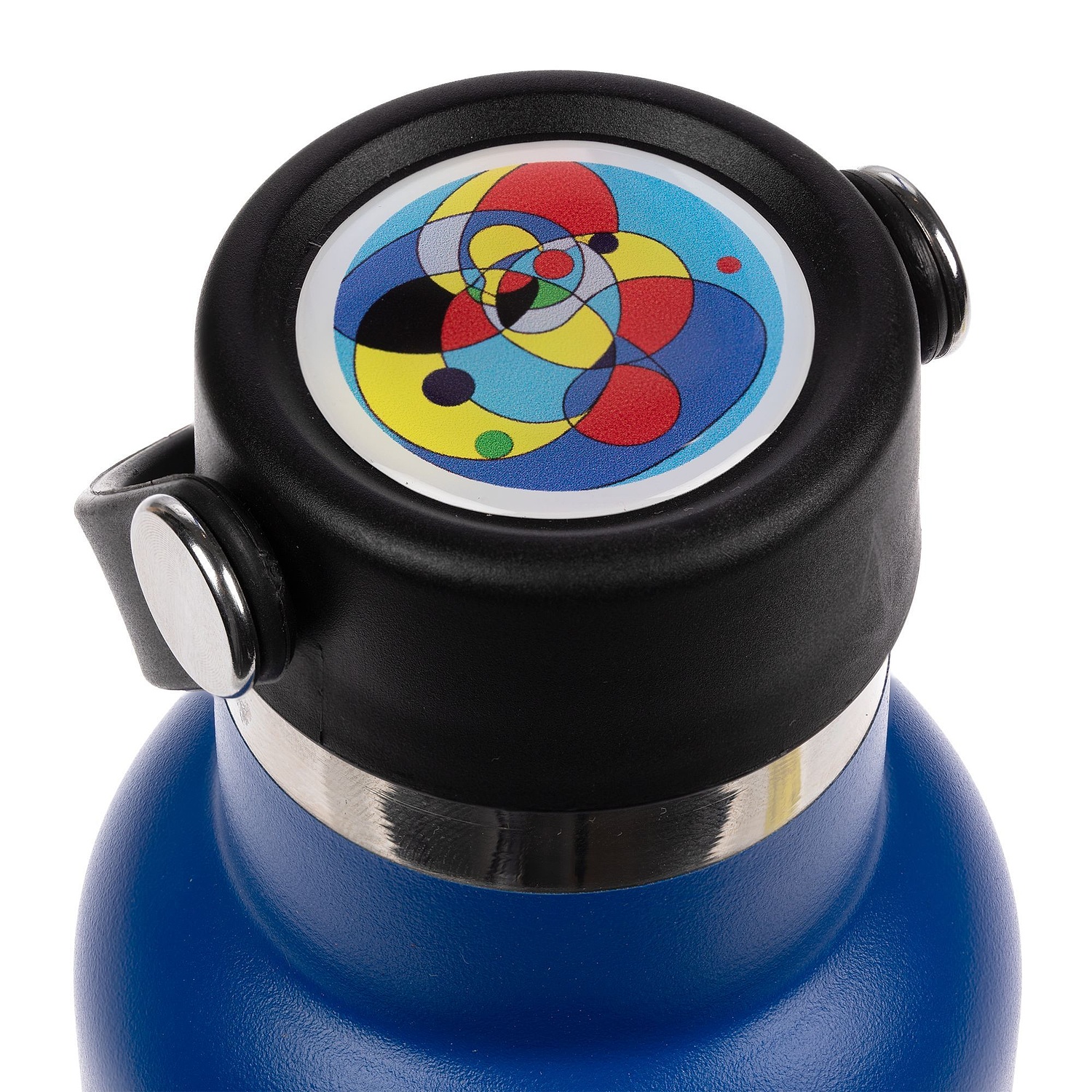 Термобутылка Bidon, синяя с логотипом