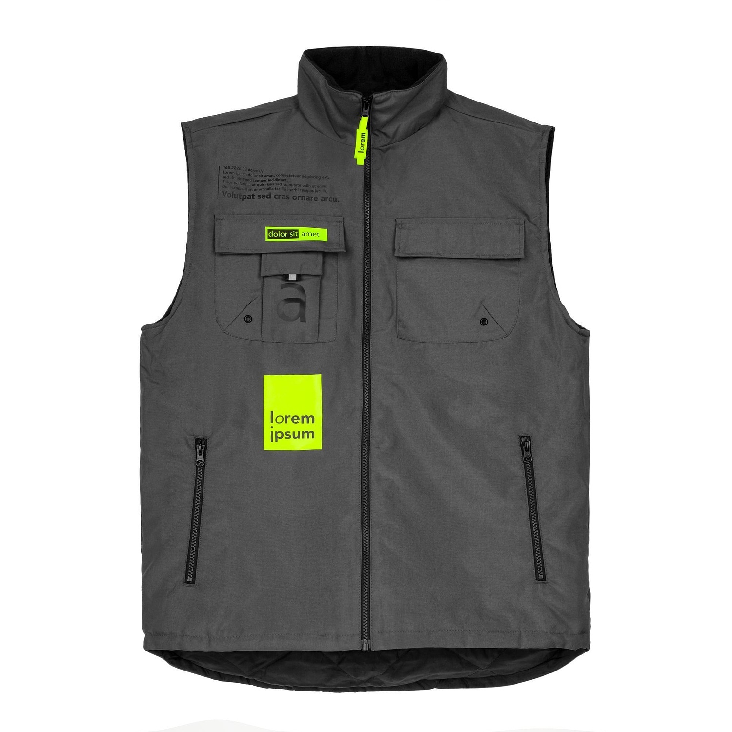 Жилет мужской Stockholm, серый с логотипом