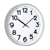 Часы настенные ChronoTop, серебристые с логотипом