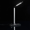 Настольная лампа с беспроводной зарядкой Power Light, черная с логотипом