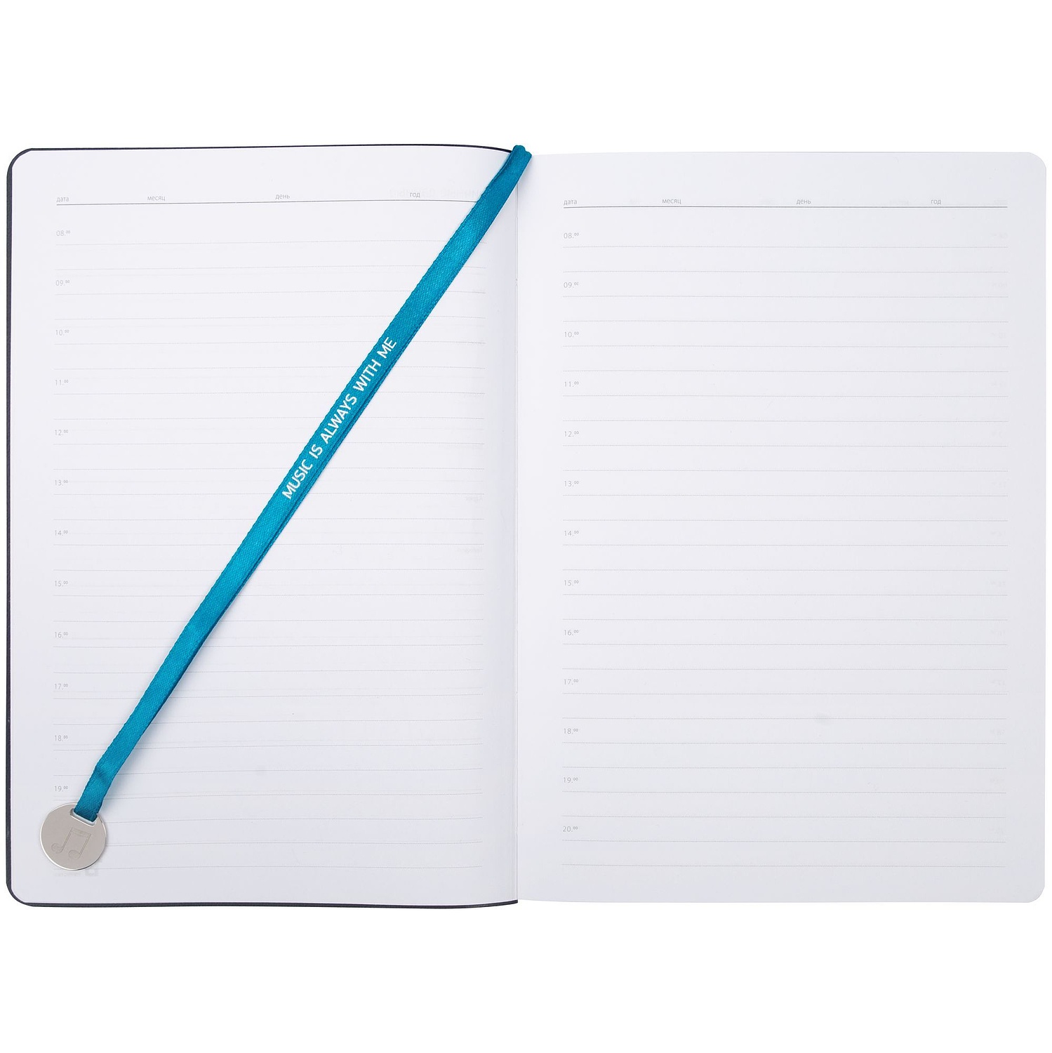 Ежедневник Lafite, недатированный, бирюзовый с логотипом