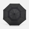 Зонт-трость Dome Double, черный с логотипом