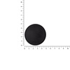 Лейбл из ПВХ Dzeta Round, L, черный с логотипом