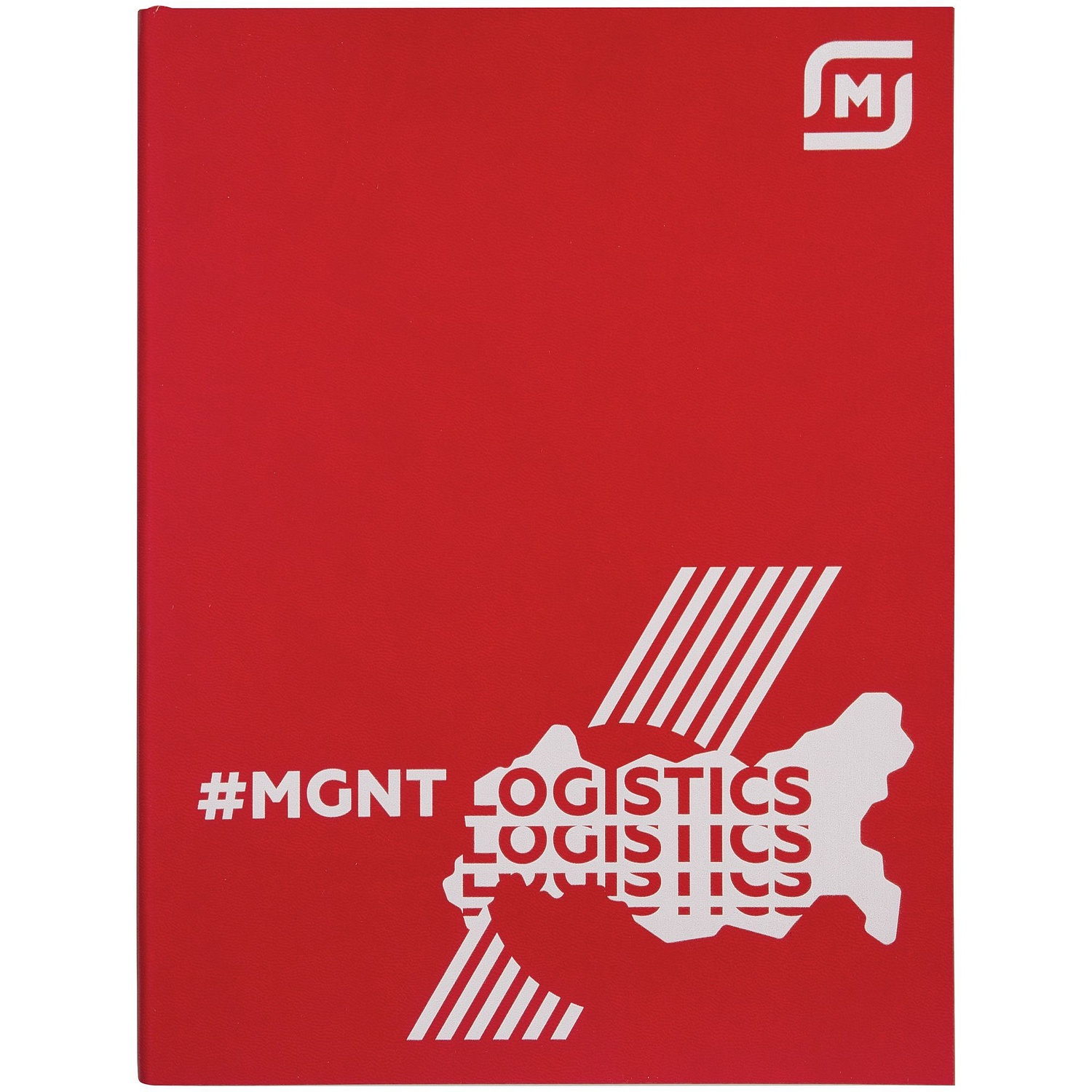 Ежедневник Flat Maxi, недатированный, красный с логотипом