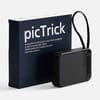 Внешний аккумулятор с пиксельным дисплеем picTrick 10000 мАч, черный с логотипом