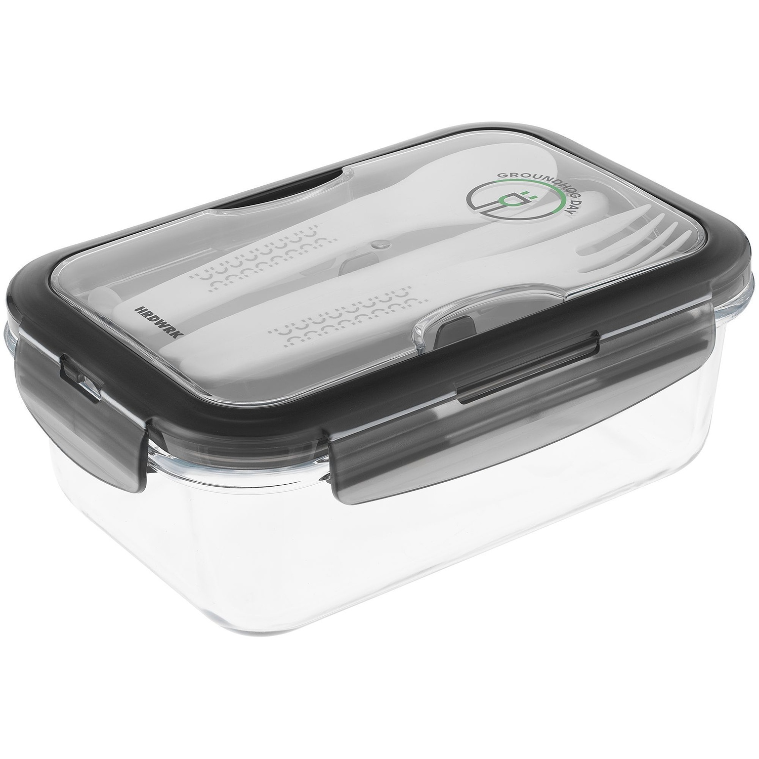 Ланчбокс Hard Work, серый