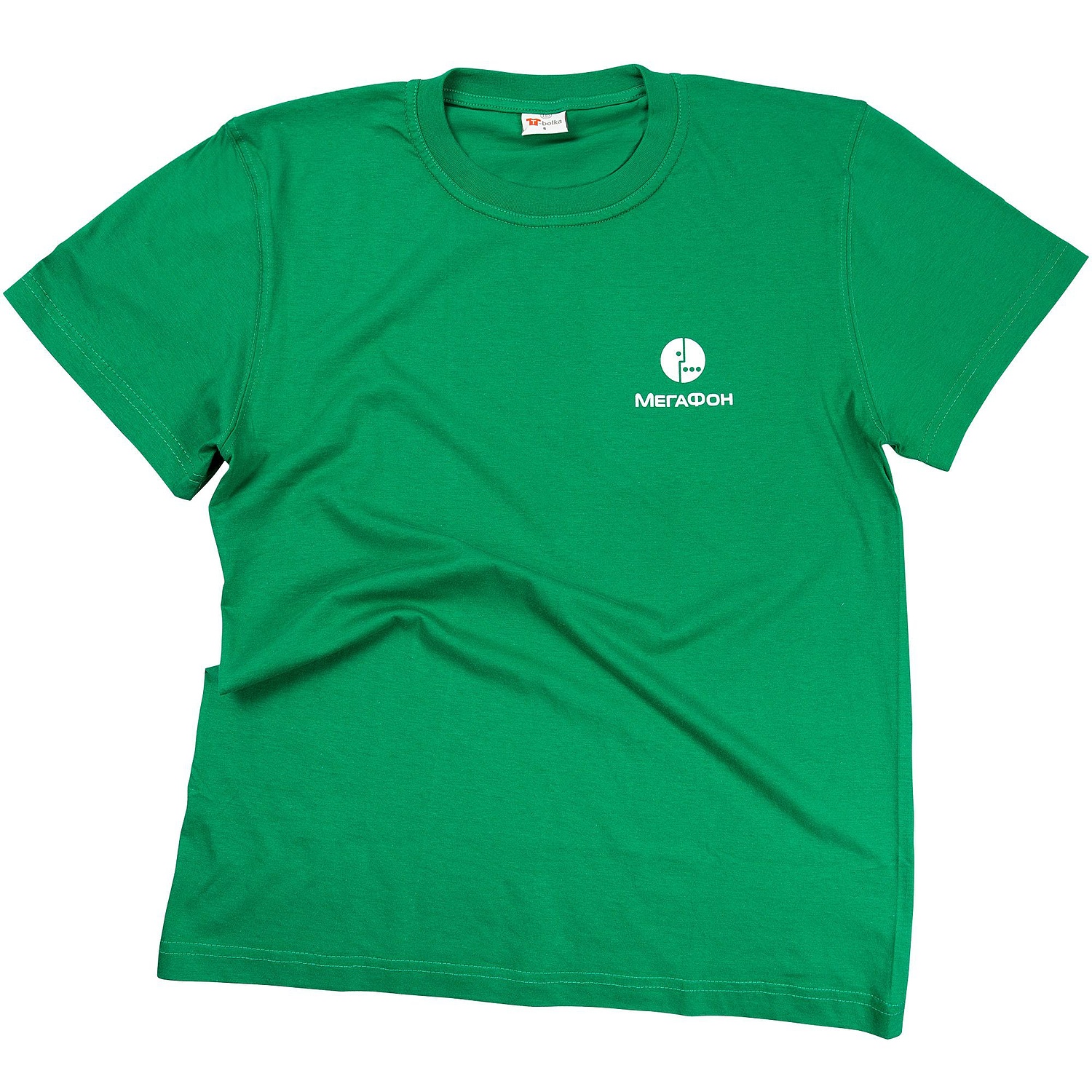 Футболка унисекс T-bolka 140, темно-зеленая с логотипом