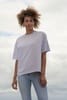 Футболка оверсайз женская Boxy Women, сиреневая с логотипом