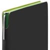 Ежедневник Flexpen Black, недатированный, черный с зеленым с логотипом