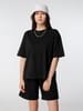 Футболка оверсайз женская Boxy Women, черная с логотипом