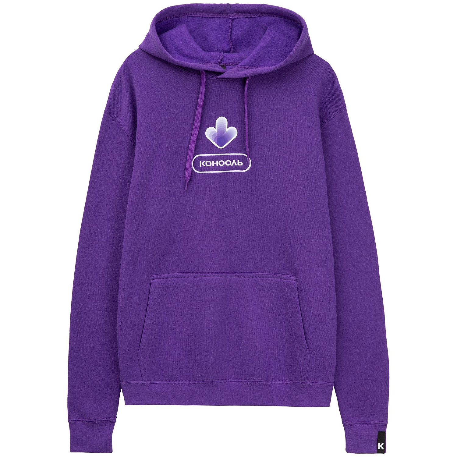 Лейбл тканевый Epsilon, S, черный с логотипом